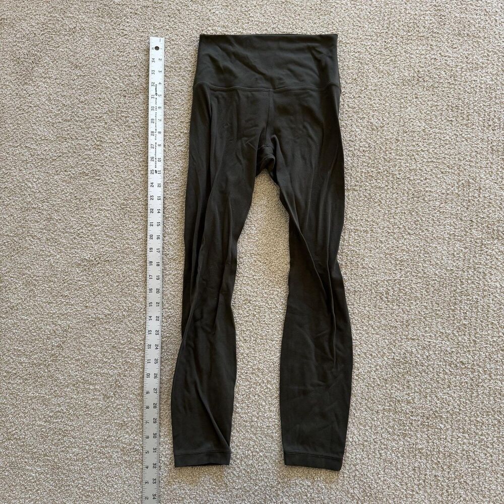 Lululemon Leggings Womens 4 Green High Rise Ankle Knit Yoga Slim Stretch